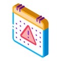Last work month on calendar isometric icon vector illustration