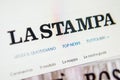 Lastampa.it Web Site. Selective focus.