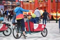 Cargo bike in the big amusement park `Prater` in Vienna, Austria, Europe