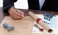 Lastwill Inheritance document Contract is approved by Lawyer to seal wax and stamp approval to finance and separate asset by