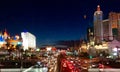 LasVegas night scenery city neon-lights Royalty Free Stock Photo