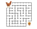 Maze for kids with chick and chicken