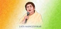 Lata Mangeshkar famous female playback singer and composer Royalty Free Stock Photo