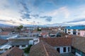 Roofs of the city of Latacunga at sunset