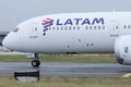 LATAM taxi on the runway Royalty Free Stock Photo