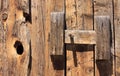 Latch on old barn door Royalty Free Stock Photo