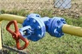 The latch on the underground gas pipeline Royalty Free Stock Photo