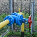The latch on the underground gas pipeline Royalty Free Stock Photo