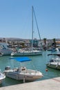 Assortment of boats in the marina at Latchi Cyprus on July 23, 2009