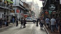 Late afternoon on bourbon street new orleans Royalty Free Stock Photo