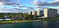 Late afternoon sunlight on the Port of Everglades Royalty Free Stock Photo