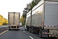 Trucks on rural highway