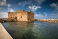 Late afternoon view of the Paphos Castle Royalty Free Stock Photo