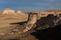 Late Afternoon View of the Pawnee Buttes from Escarpment. Royalty Free Stock Photo