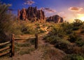 Superstition Mountains, Mesa AZ Royalty Free Stock Photo