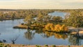 Late Afternoon view of sweeping bend in the Murray north of Blanchetown in South Australia