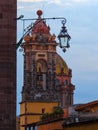 Late Afternoon View of Templo de las Monjas in San Miguel de Allende, Mexico Royalty Free Stock Photo