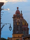 Late Afternoon View of Templo de las Monjas in San Miguel de Allende, Mexico Royalty Free Stock Photo