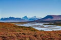 View of the Susitna River and Mountains along the Denali Highway, Alaska