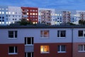 East Berlin Apartment Building Blocks at Dusk Royalty Free Stock Photo