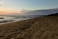 Late in the evening on the sea, dark, beautiful landscape