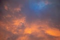 Late Fall Fire In The Sky Sunset Royalty Free Stock Photo