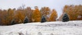 Late fall landscape  Bromont Quebec Royalty Free Stock Photo