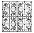 Late Gothic Pattern is a 15th century choir screen, vintage engraving