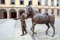 Late Harvest Rider, sculpture in the inner courtyard of Stadtschloss, Fulda, Germany