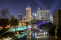 Late Night on the Canal in Indianapolis Royalty Free Stock Photo