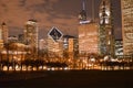 Late Night Chicago Royalty Free Stock Photo