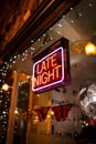 Late night neon sign at night Royalty Free Stock Photo
