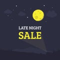 Late night sale illustration