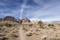 Late Night Trail, Mustang Loop, Red Rock Conservation Area, Southern Nevada, USA Royalty Free Stock Photo