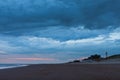 Late night view of the North Sea at Egmond aan Zee Royalty Free Stock Photo