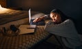 These late nights will catch up to you. Cropped shot of an attractive young woman sleeping while studying late at night Royalty Free Stock Photo