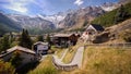 Saas-Fee on a sunny late September day Valais, Switzerland Royalty Free Stock Photo