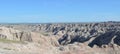 Late Spring in South Dakota: Looking Southeast From Near the End of Big Badlands Overlook Trail in Badlands National Park Royalty Free Stock Photo