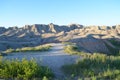 Late Spring in South Dakota: Roadside Overlook near Yellow Mounds Along Loop Road in Badlands National Park Royalty Free Stock Photo