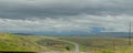 Late Spring in Southwestern Idaho: Driving Under Unsettled Skies Royalty Free Stock Photo