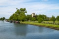 Peaceful Gloucester & Sharpness Canal at Splatt Bridge on a sunny spring afternoon