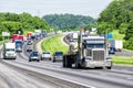 Late Spring Traffic on Interstate Highway Royalty Free Stock Photo