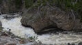 Late Spring in Yellowstone National Park: Overlooking Firehole Falls on Firehole River in Firehole Canyon Near Madison Junction