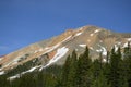 Late Spring in Colorado: Rocky Mountain Slope Seen from the Million Dollar Highway on the San Juan Skyway Scenic Byway Royalty Free Stock Photo