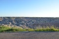 Late Spring in South Dakota: Burns Basin Seen From Overlook Along Loop Road in Badlands National Park Royalty Free Stock Photo