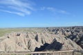 Late Spring in South Dakota: Looking Eastward from the End of Big Badlands Overlook Trail in Badlands National Park Royalty Free Stock Photo