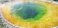 Late Spring in Yellowstone National Park: Looking Down Into Morning Glory Pool in Upper Geyser Basin Royalty Free Stock Photo