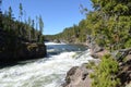 Late Spring in Yellowstone National Park: Looking Upstream on Yellowstone River From the Brink of the Upper Yellowstone Falls