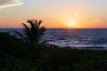 Late summer sunrise over the Atlantic Ocean. Royalty Free Stock Photo