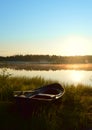 Late summer sunrise on a small pond Royalty Free Stock Photo